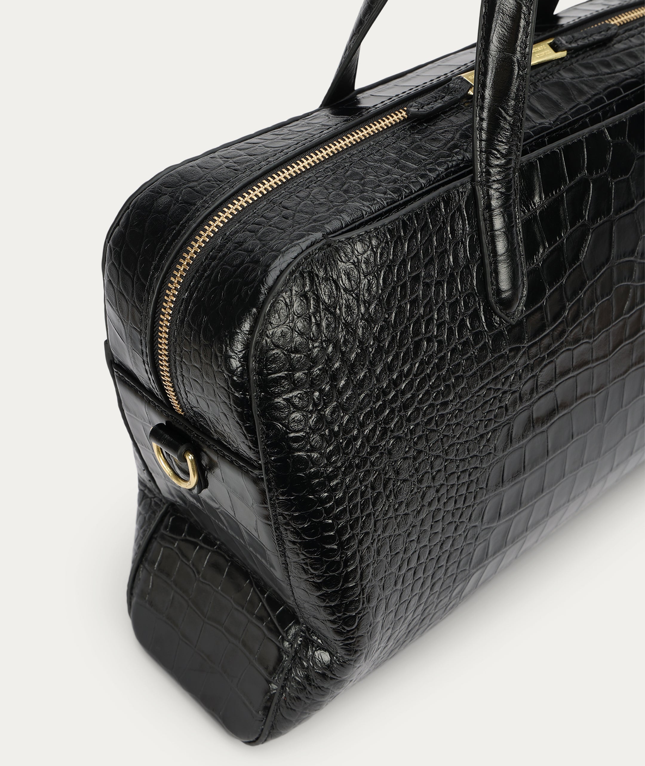 Zorro Briefcase - Black Croc