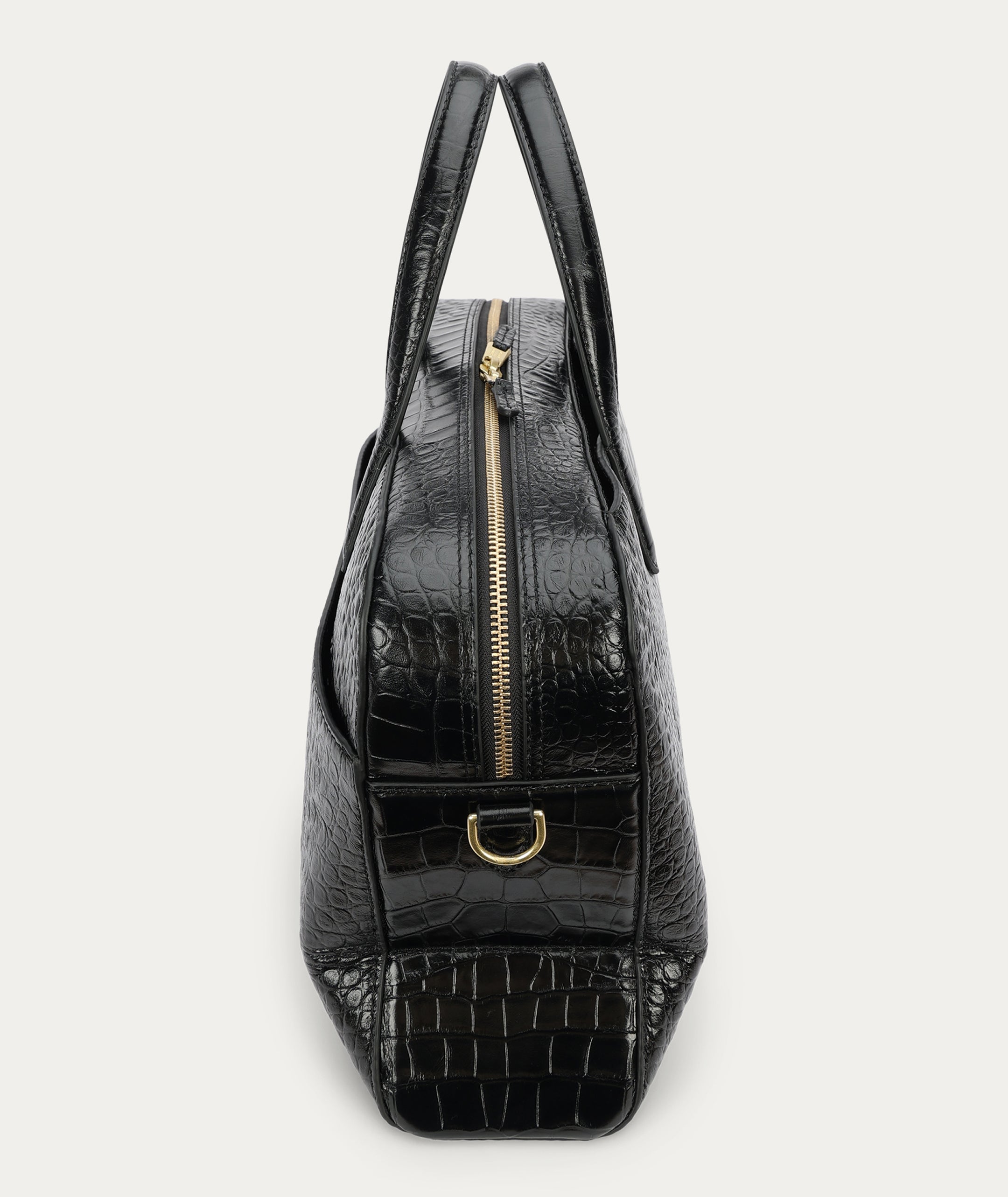 Zorro Briefcase - Black Croc