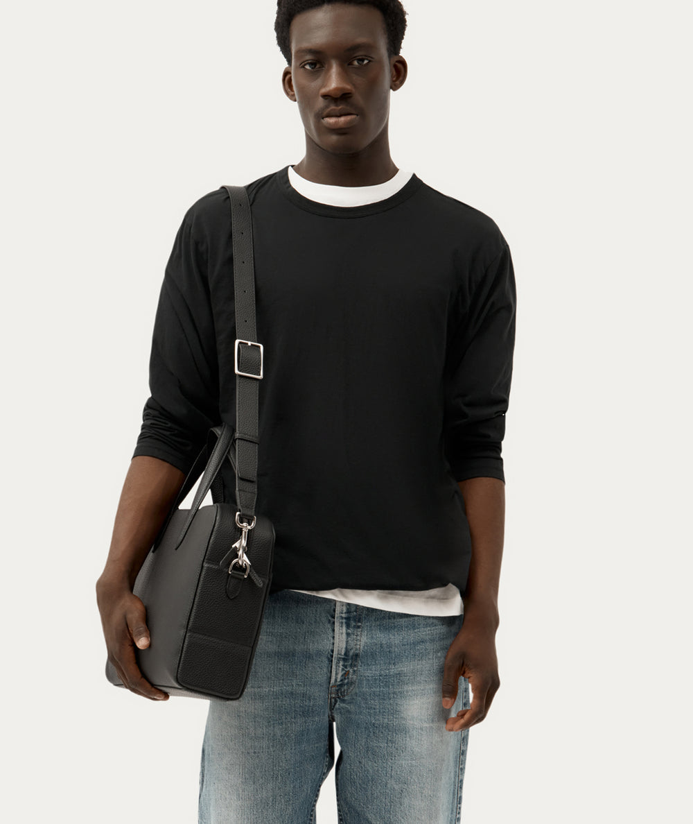 Zorro Briefcase - Black/Silver
