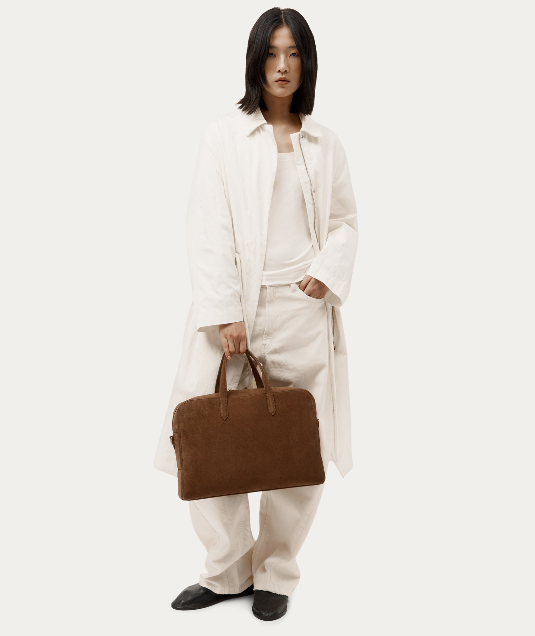 Zorro Briefcase - Hazel Suede