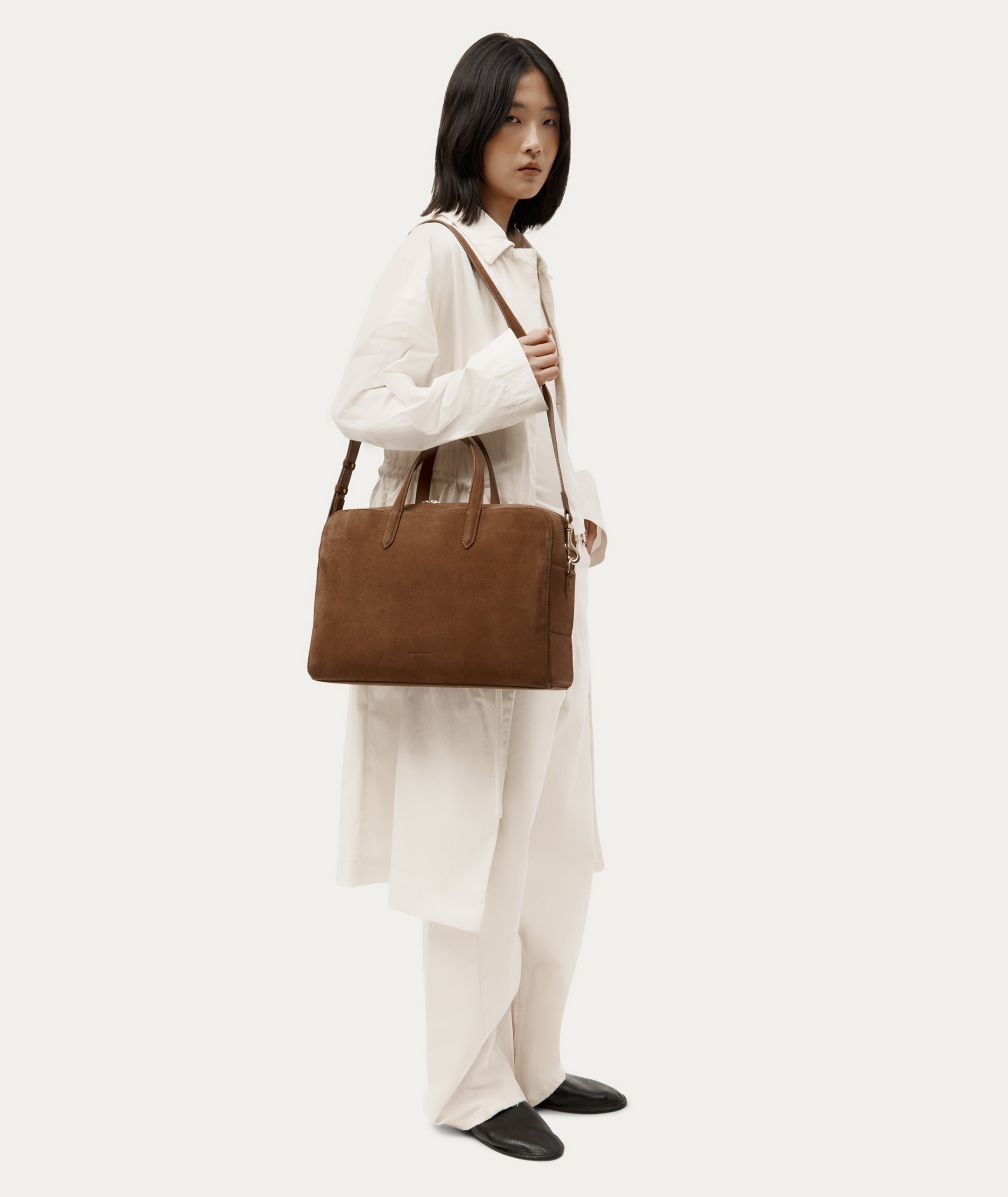 Zorro Briefcase - Hazel Suede
