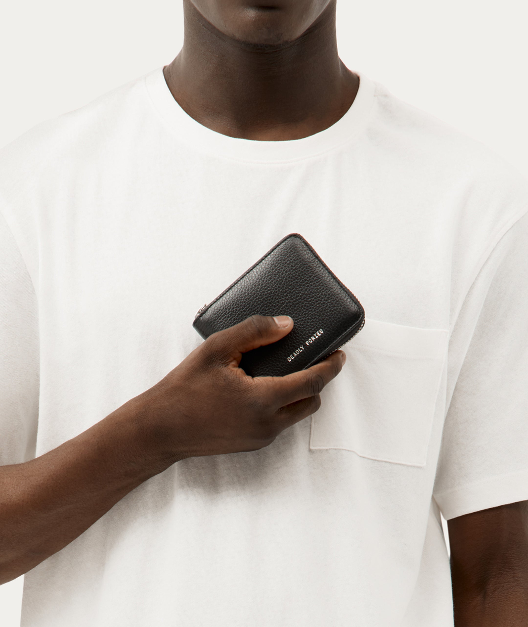 Unisex Zip Wallet - Black/Silver