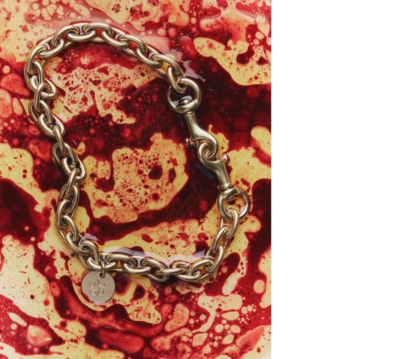 <h5>Solid Brass Chain in Merlot Beetroot Glaze</h5>