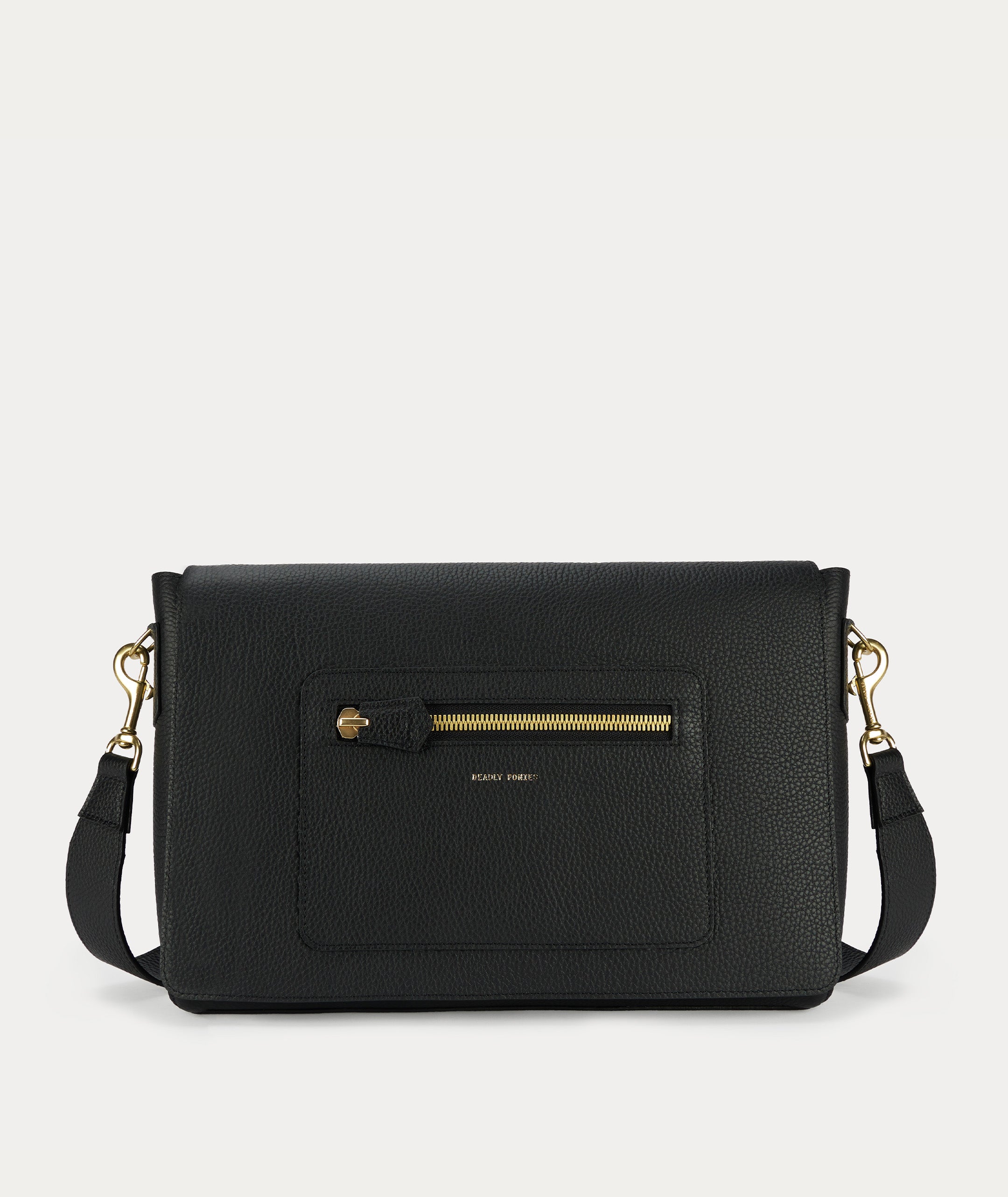 Comet Satchel - Black/Brass – Deadly Ponies